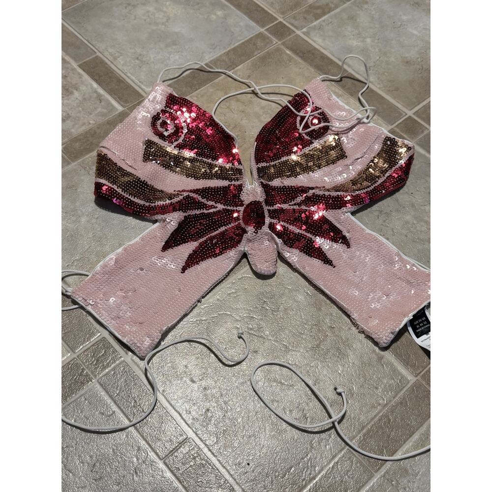 Butterfly Sequin Crop Top - Size XL
